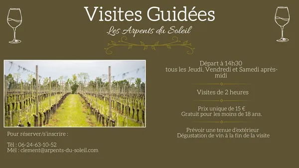 Visites guidées du vignoble "Les Arpents du Soleil"