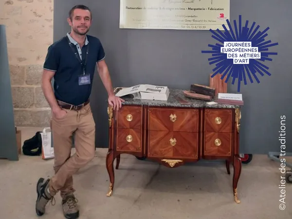 Artisans d'art en collaboration avec un antiquaire | Journées Européennes des Métiers d'Art 2026