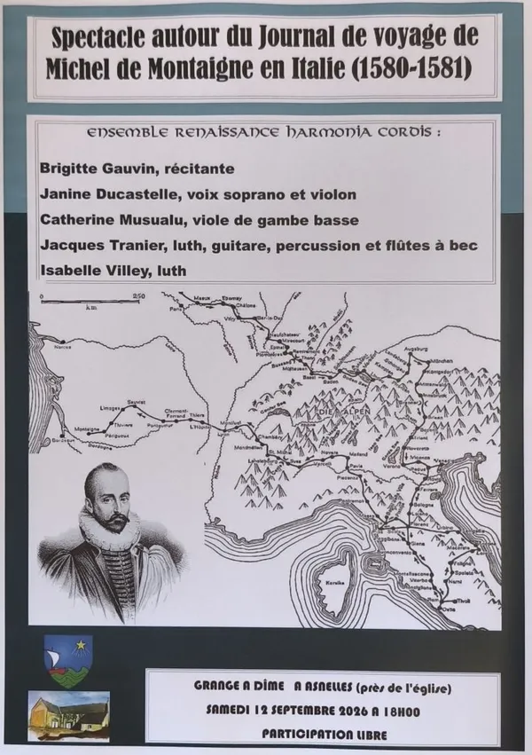 Concert-lecture : Harmonia Cordis, sur les pas de Montaigne - Asnelles-
