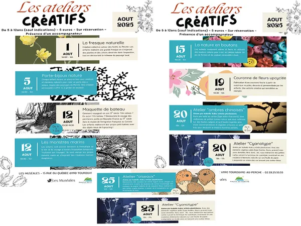 Ateliers créatifs 5-12 ans
