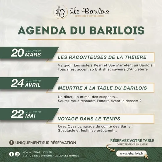 Soirée - dîner organisée par Le Barilois
