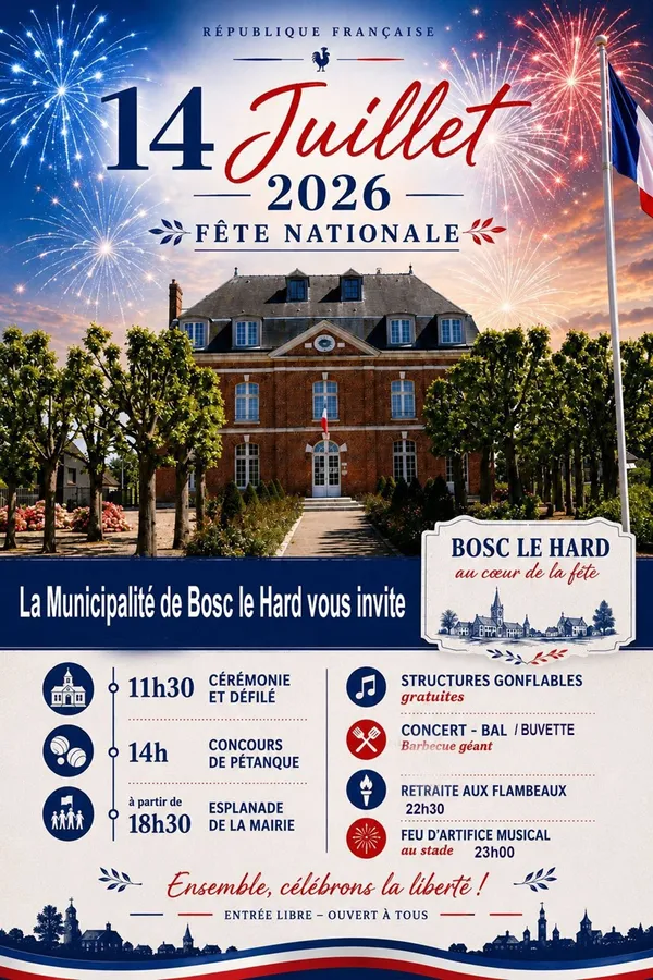 Festivités du 14 juillet à Bosc-le-Hard