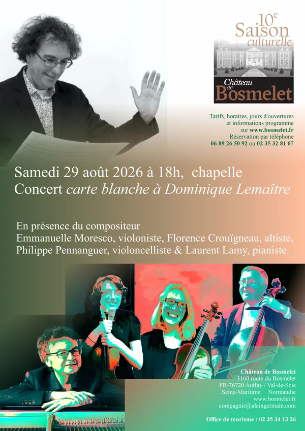 Concert carte blanche à Dominique Lemaître au Château de Bosmelet