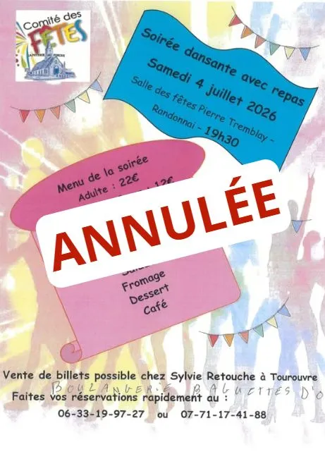 (ANNULATION) Soiré dansante et repas