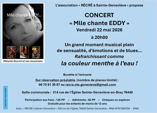 Concert : Mlle chante Eddy