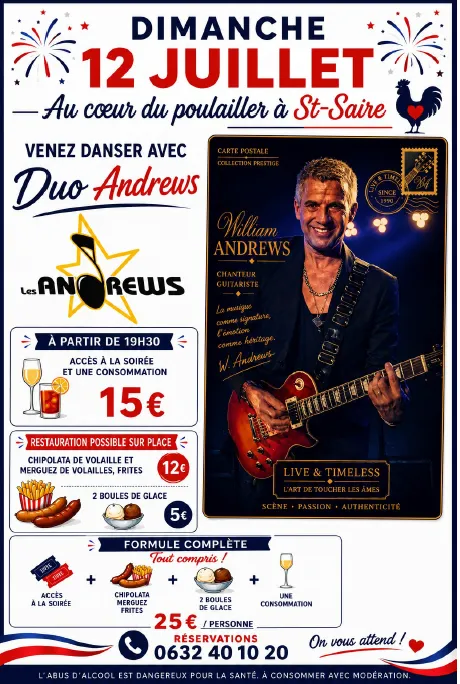 Soirée dansante : Duo Andrews