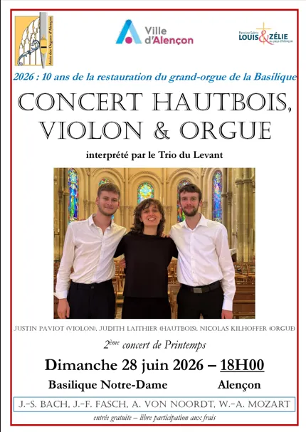 concert hautbois, violon & orgue