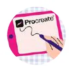 Réalise un dessin avec Procreate