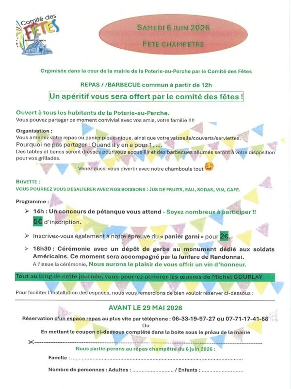 Fête communale de La Poterie au Perche