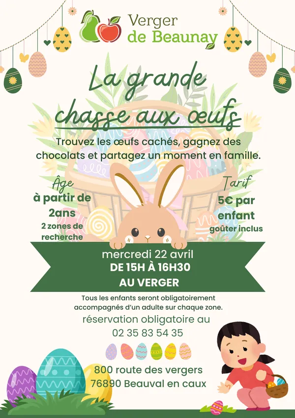 La grande chasse aux oeufs au Verger de Beaunay