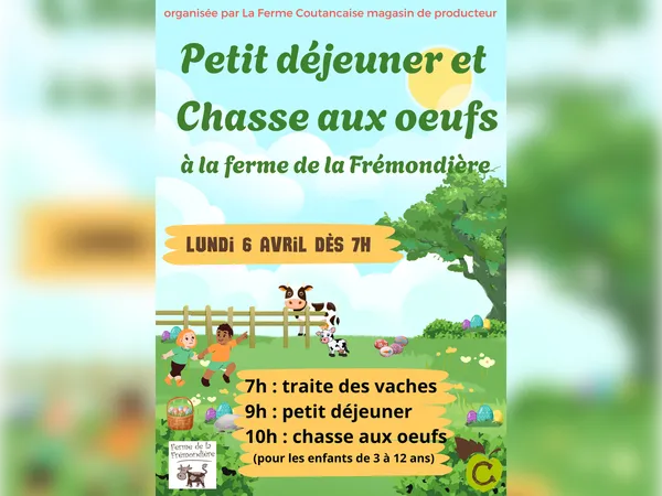 Pâques de la Ferme Coutançaise : traite, petit déjeuner et chasse aux œufs