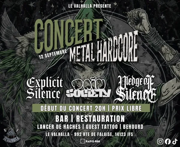 Concert hardcore : Pain Society - Pledge of Silence - Explicit Silence