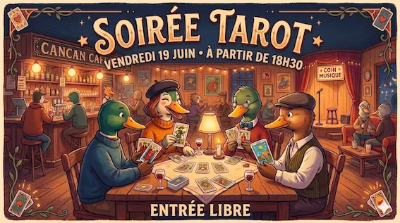 Soirée tarot & Jeux chez Cancan Café
