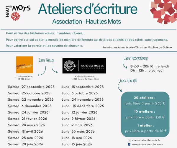 Ateliers d'écriture