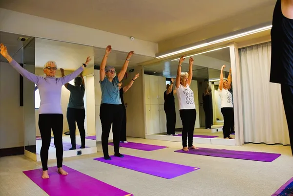 Séance de yoga