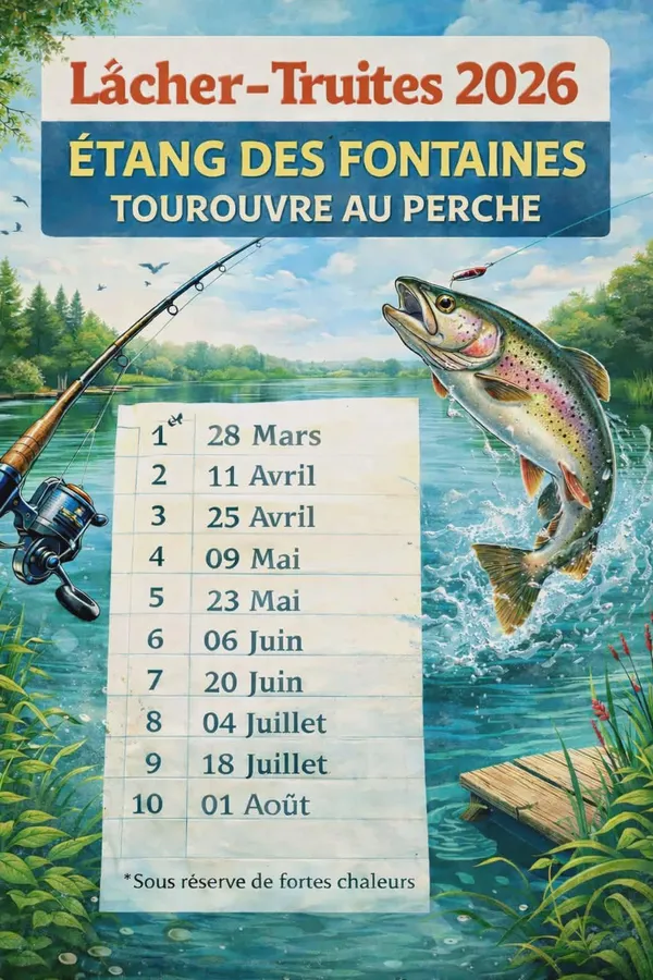 Lâchers à l'étang des Fontaines