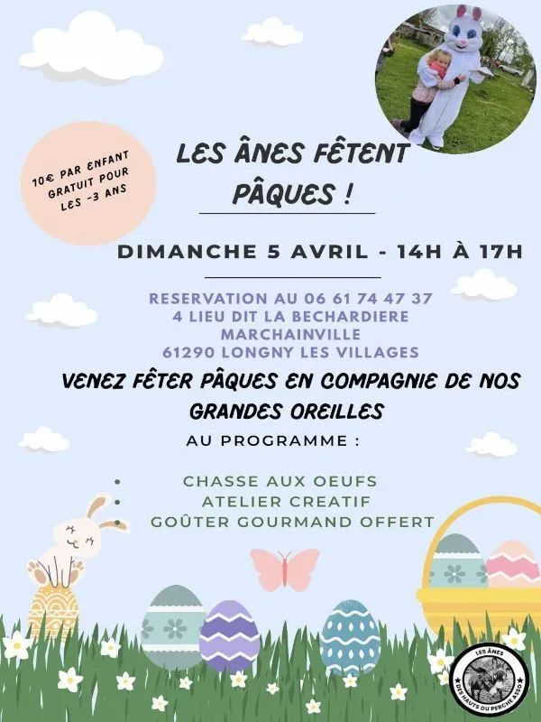 Chasse aux œufs de Pâques aux Ânes des Hauts du Perche