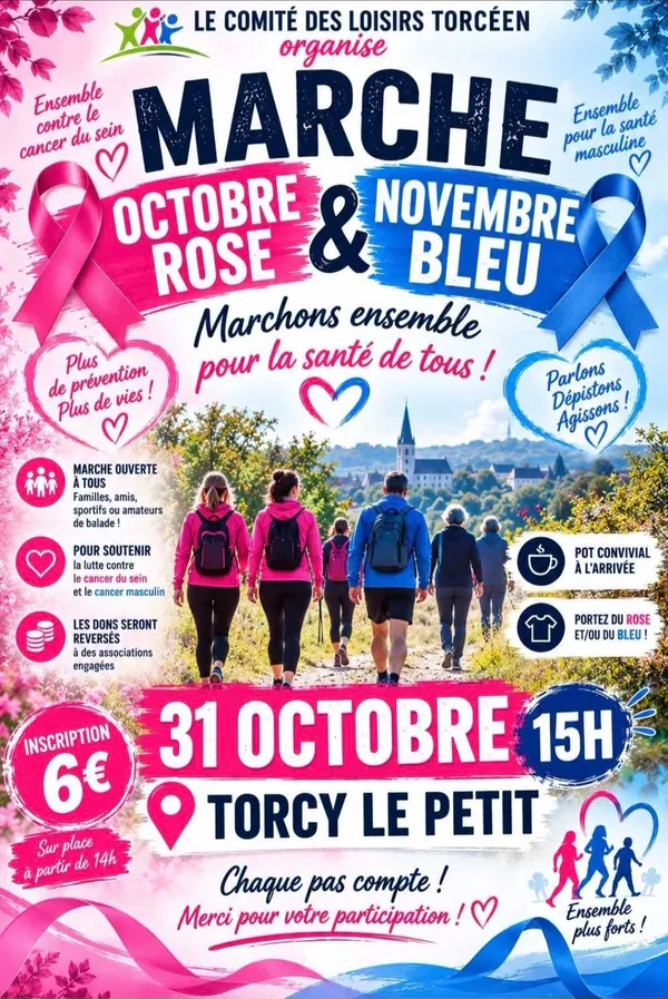 Marche pour Octobre Rose et Novembre Bleu