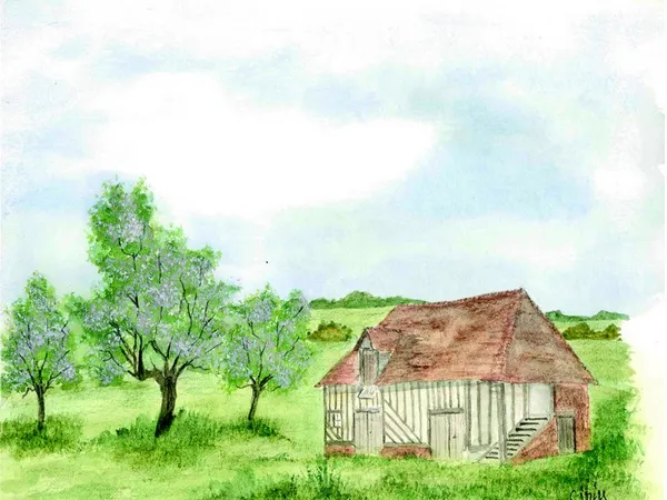 Exposition de Gérard Mazéas "Promenade dans la campagne Normande"au Village Fromager - Livarot