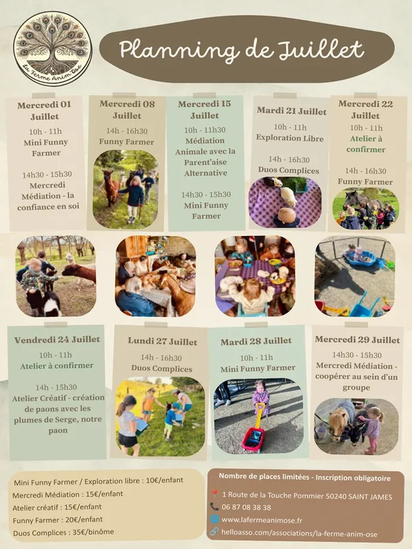 Ateliers pédagogiques à la ferme