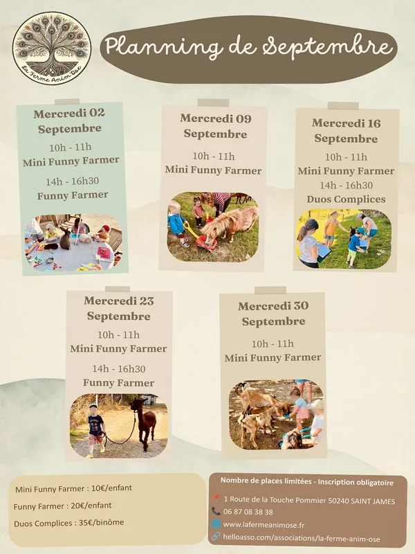 Ateliers pédagogiques à la ferme