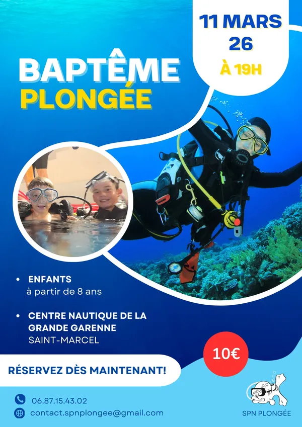 Baptême de plongée
