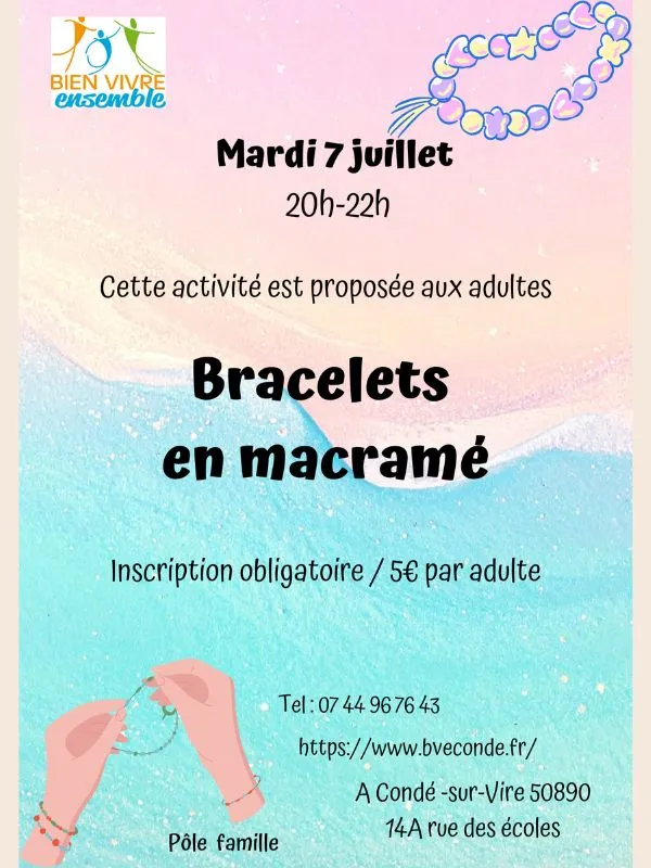 Bracelet en macramé
