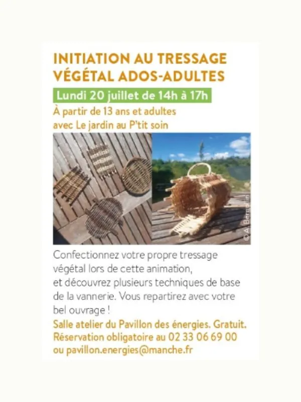 Initiation au tressage végétal ados-adultes