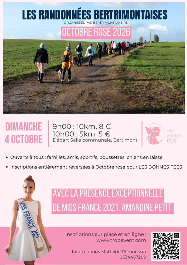 Les Randonnées Bertrimontaises au profit d'octobre rose
