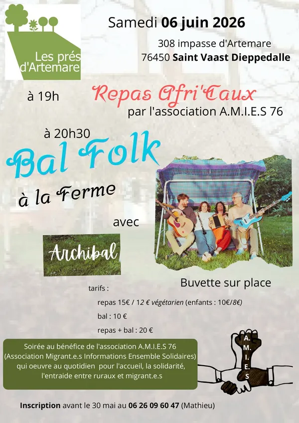 Repas et bal folk aux Prés d'Artemare