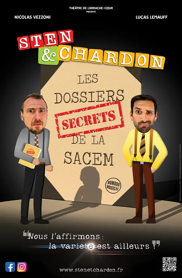 Festival d'humour Les Andain'ries : Spectacle : Sten & Chardon - Les dossiers secrets de la SACEM