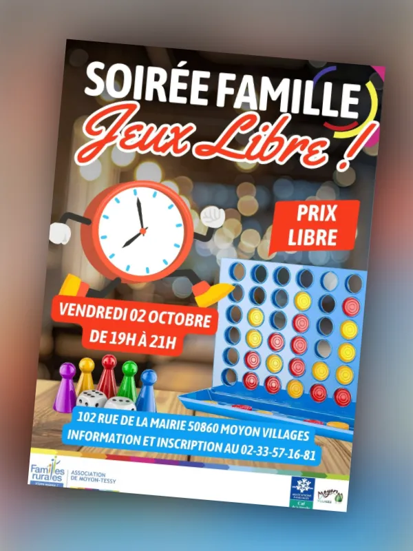 Soirée jeux de société en famille