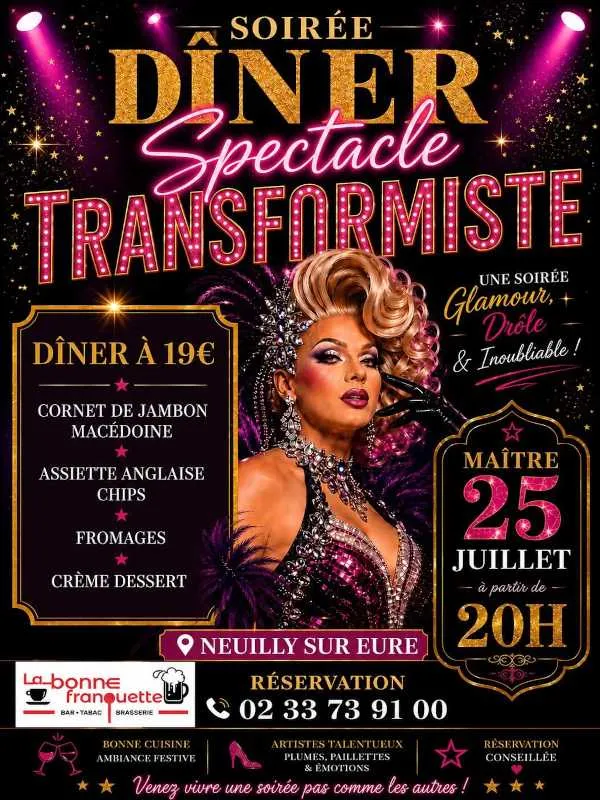 Soirée Dîner Spectacle Transformiste