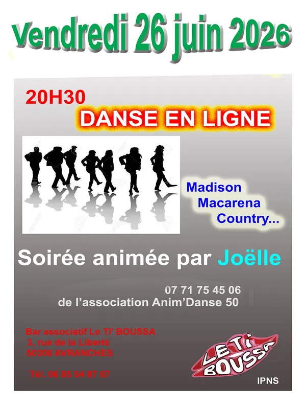 Soirée danse en ligne