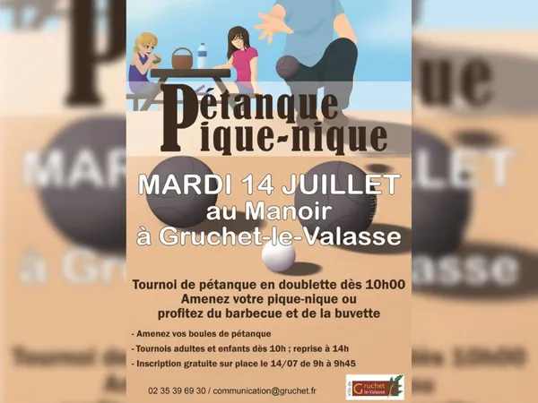 Concours de pétanque et pique-nique ou barbecue