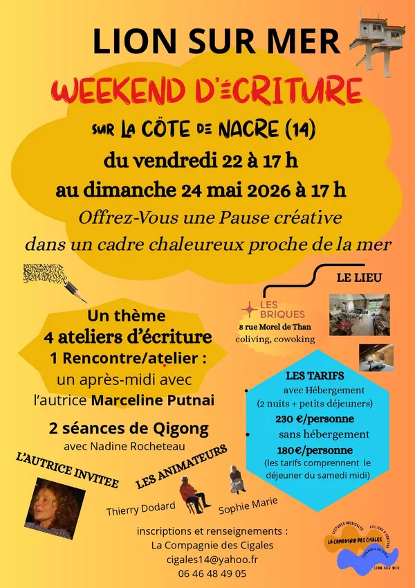 Week end d'écriture sur la Côte de Nacre