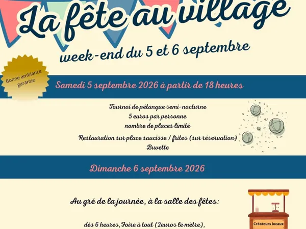 La fête au village – Week-end festif à Etoutteville les 05 et 06 septembre 2026