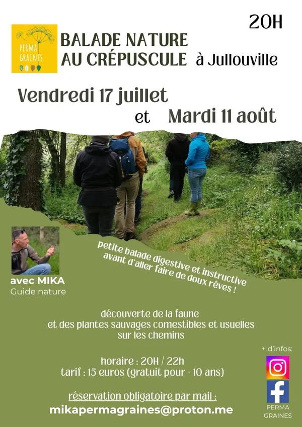 Soirée découverte de la nature de Jullouville au crépuscule