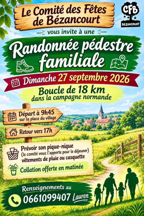 Randonnée pédestre familial à Bézancourt