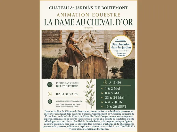La Dame au Cheval d’Or : animation équestre au Château de Boutemont