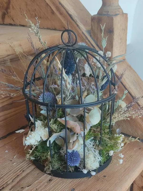 Atelier cage fleurie
