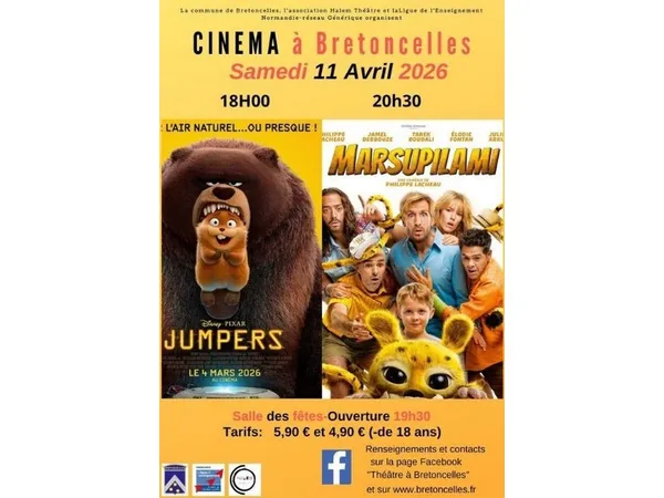 Cinéma à Bretoncelles - 2 séances (Jumpers & Marsupilami)