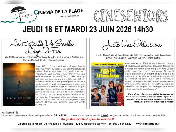 Ciné Seniors "La Bataille de Gaulle - L'âge de fer" ou "Juste une illusion"