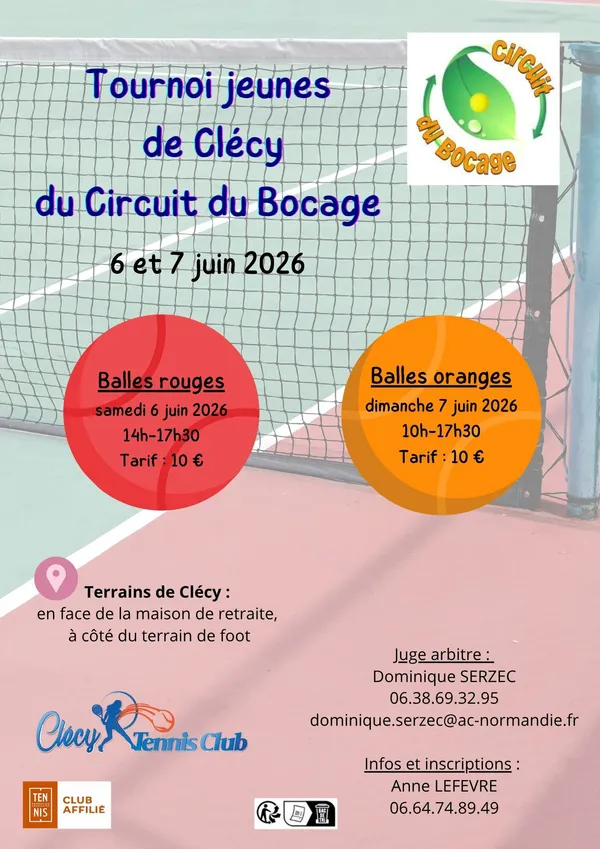 Tournoi jeunes de tennis - Circuit du Bocage
