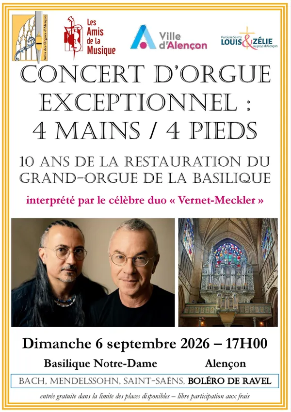 Concert d'orgue à 2 organistes