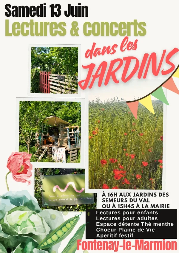 Lectures et Concerts dans les Jardins