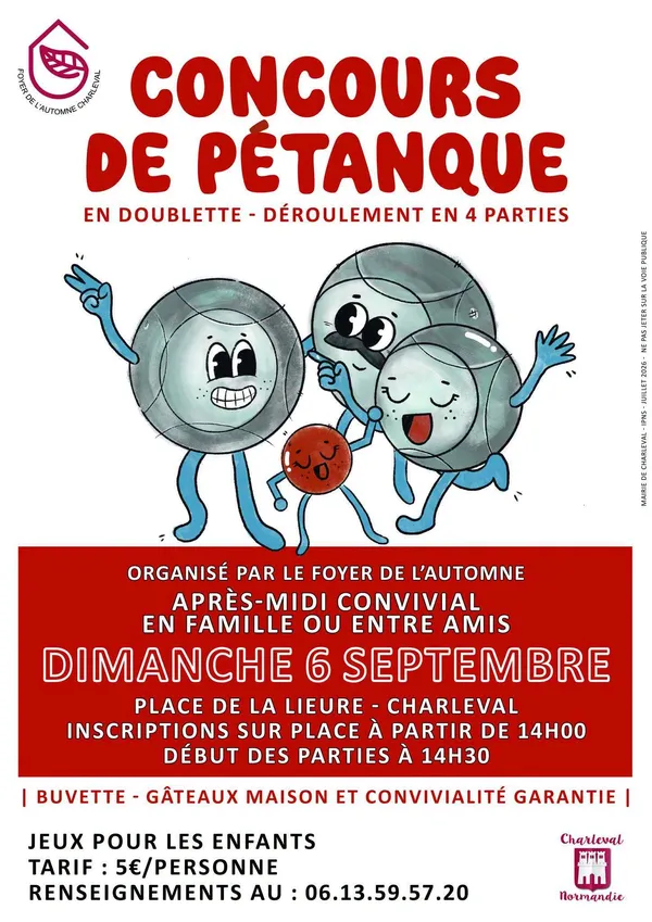 Concours de pétanque en doublette