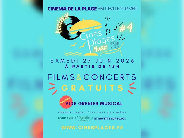 Cinés Plages Music : films, concerts, vide-greniers musical & grande vente d'affiches de cinéma