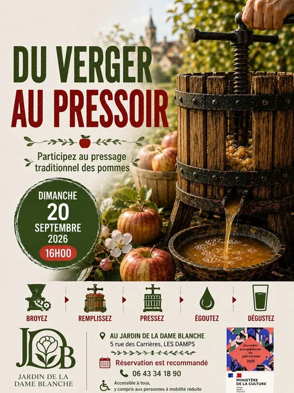 Atelier de pressage traditionnel du jus de pomme - Journées européennes du patrimoine