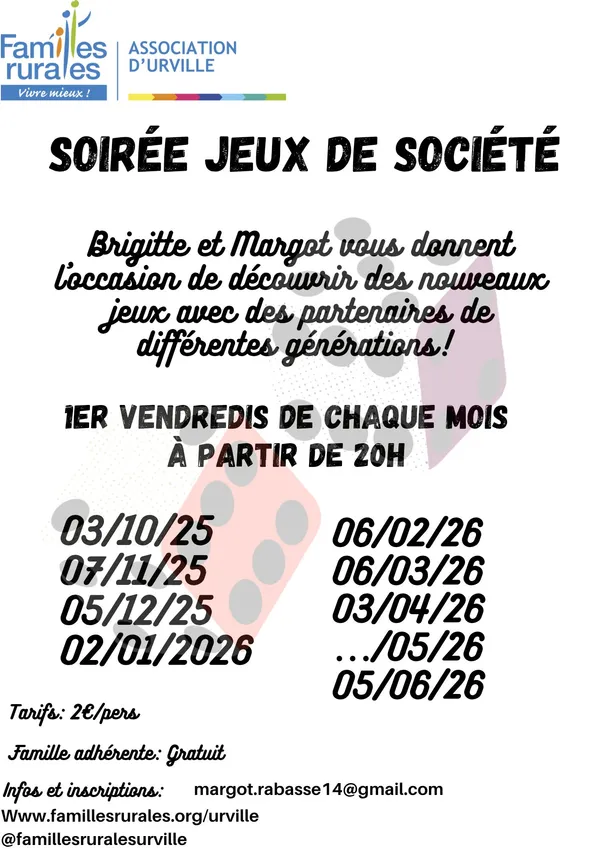 Soirée jeux de société